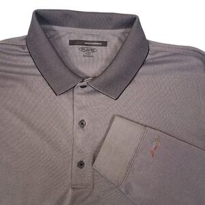 Greg Norman Mens Long Sleeve Polo Shirt Gray Player Performance Golf Size XL